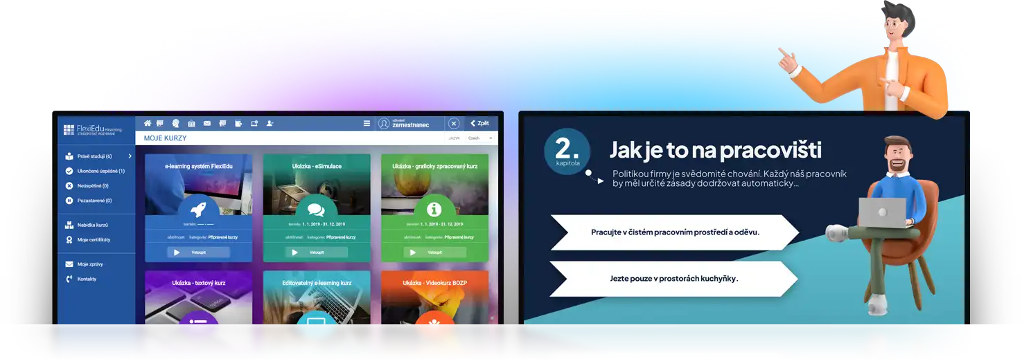 elearning vlastnosti e-learning systému FlexiEDU